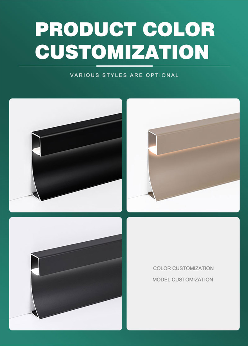 Mehrfarbige LED-Streifen-Sockelleiste