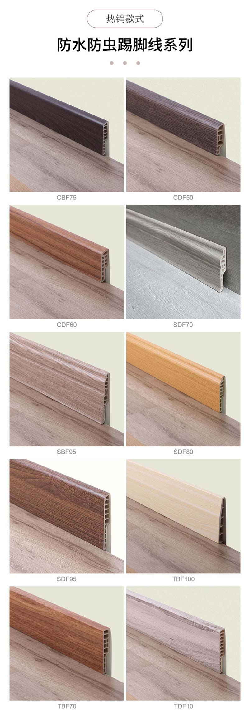 Wasserdichte und insektensichere Sockelleiste