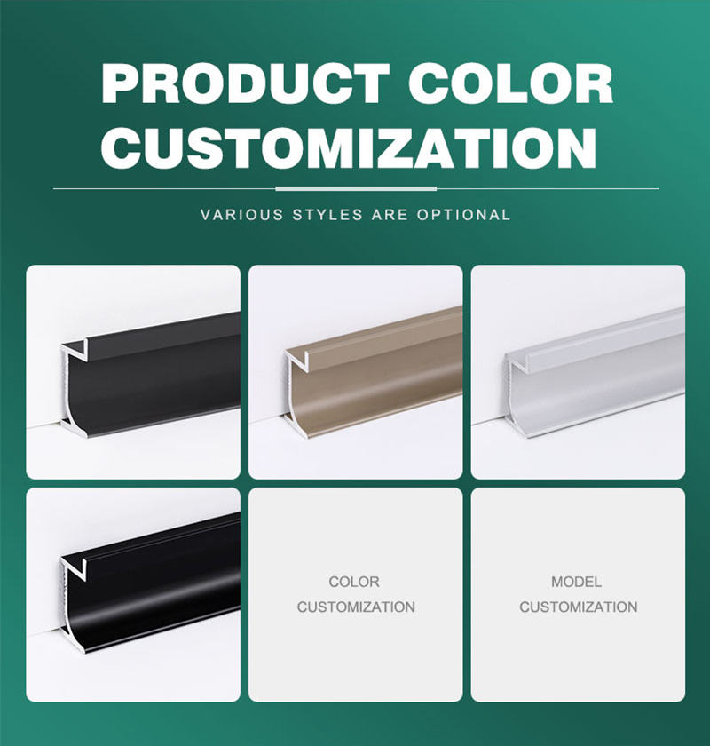 Sockelleisten aus Aluminium in verschiedenen Gr&ouml;&szlig;en