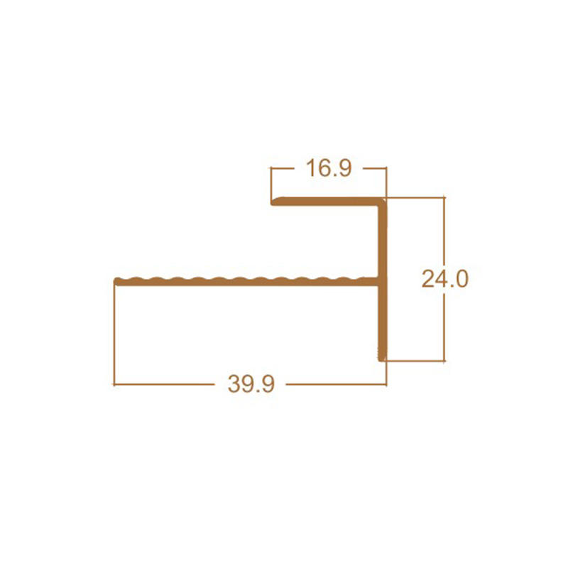 Treppenkantenleisten in F-Form