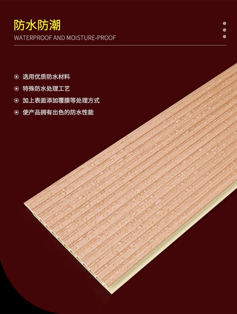 WPC-Wandpaneel mit Holzmaserung