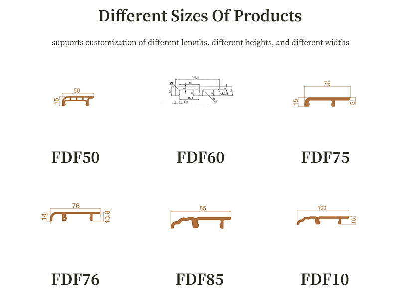 PVC-Wandleisten in verschiedenen Gr&ouml;&szlig;en