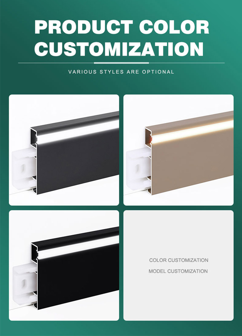 Mehrfarbige LED-Streifen-Sockelleiste