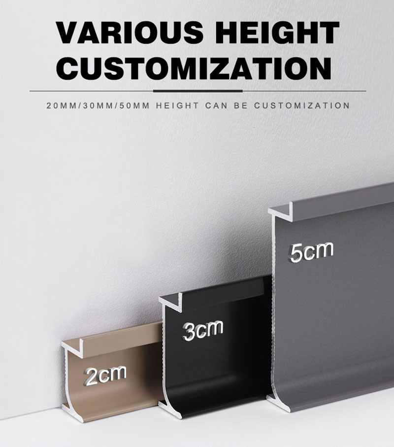 Vielseitige Sockelleisten aus Metall 