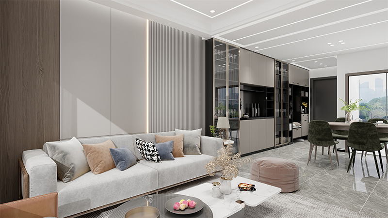 Luxuri&ouml;ses geriffeltes Paneel f&uuml;r die Wand