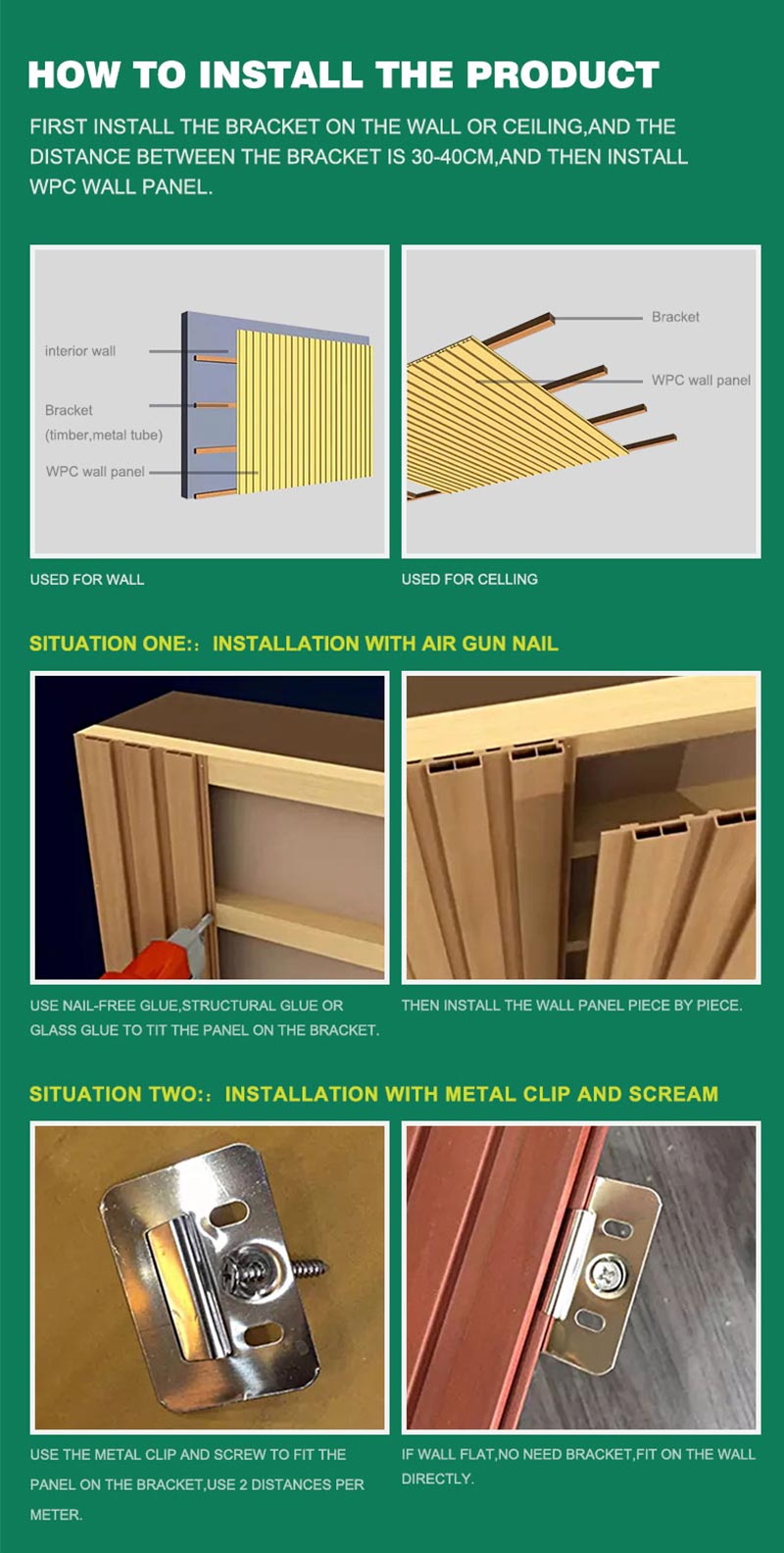 Einfache Installation. Wasserdichte Wandpaneele