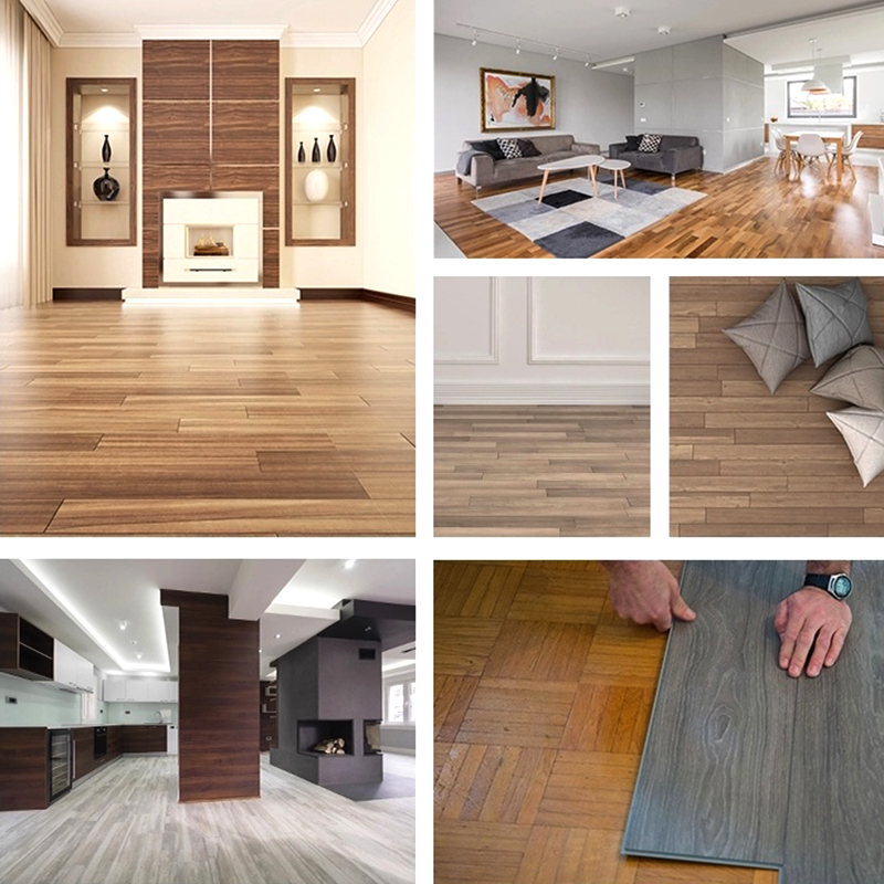 Steriler Spot-Vinyldielenboden in Holzoptik