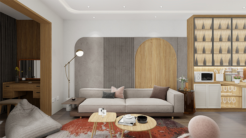 modernes WPC-Wandpaneel