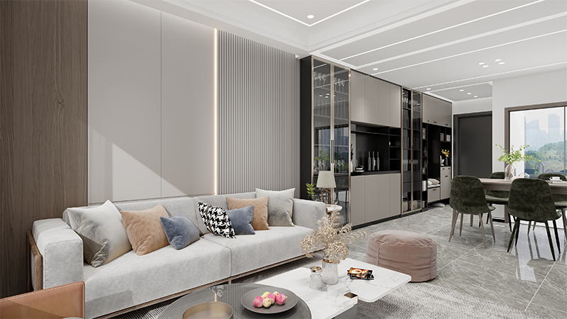 Wandpaneel aus WPC-Holz