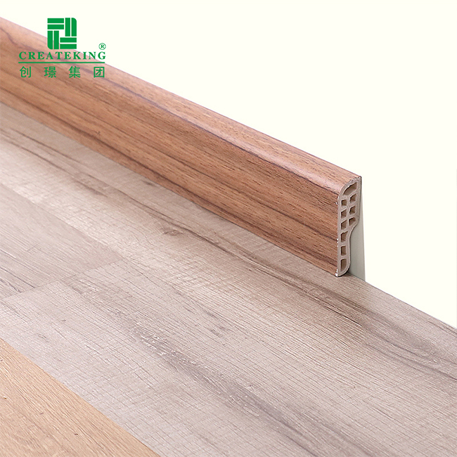 China-Lieferant, einfache Installation, PVC-Wandleiste mit Holzmaserung