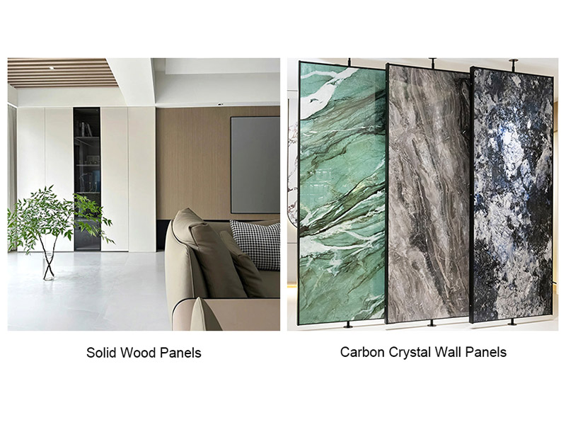 Massivholzplatten im Vergleich zu Carbon-Kristall-Wandpaneelen: Ein umfassender Leitfaden