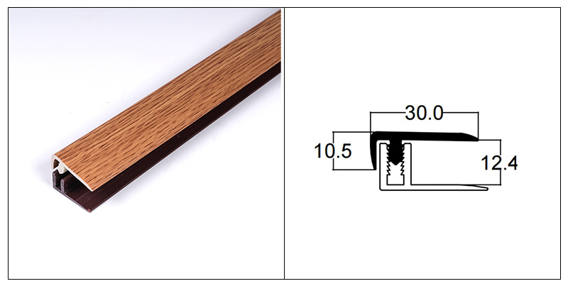 30 * 10,5 mm F-f&ouml;rmige PVC-Bodenbelagsrandstreifen