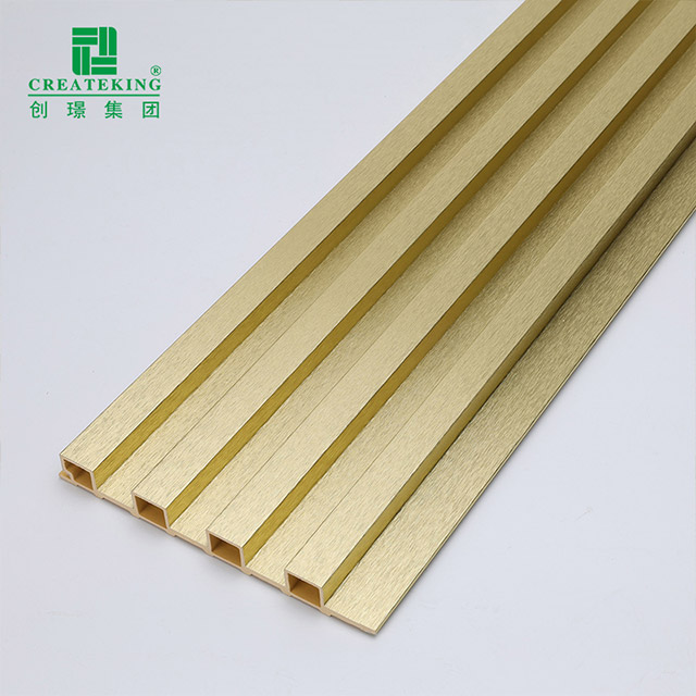 155*17mm metallisches Gold geriffeltes Wandpaneel