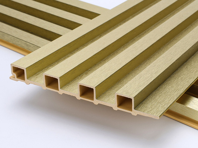 155*17mm metallisches Gold geriffeltes Wandpaneel