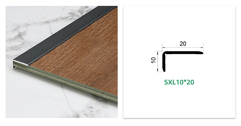 L-f&ouml;rmiger Bodenkantenschutzstreifen aus Aluminium