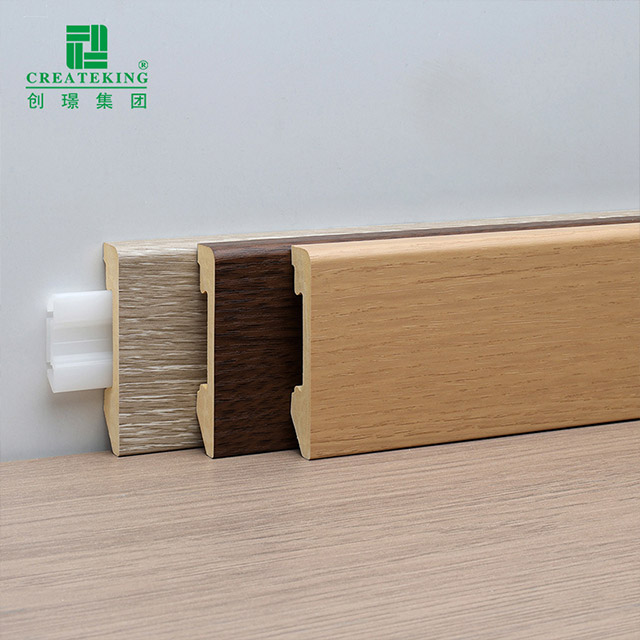 60 * 12 mm massive PVC-Sockelleisten zum Aufstecken