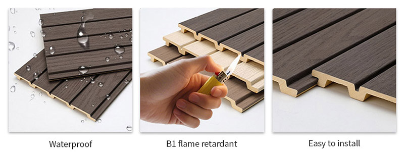Wandpaneele aus geriffeltem PVC in Holzoptik