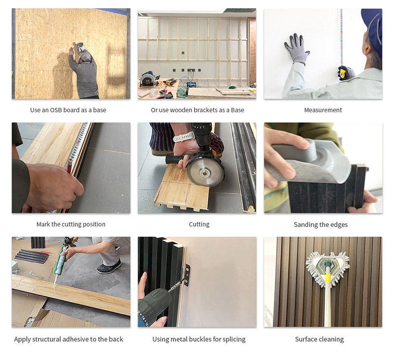 Installationsprozess f&uuml;r WPC-Wandpaneele