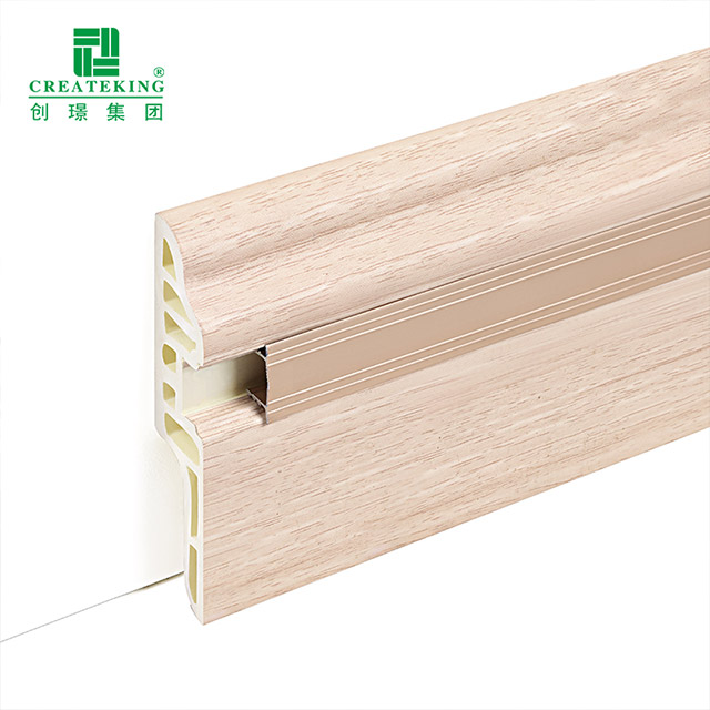 75 * 15 mm PVC-Fußleiste mit Lammzunge und versteckten Nägeln