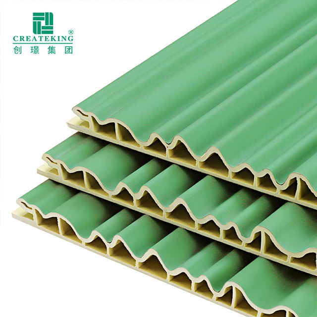 158 * 12 mm WPC-Wandpaneel in Wellenform mit Innenbogen
