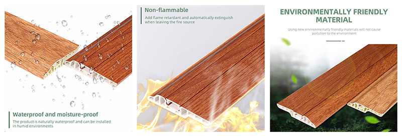 70 * 13,5 mm PVC-Lammzungen-Sockelleiste