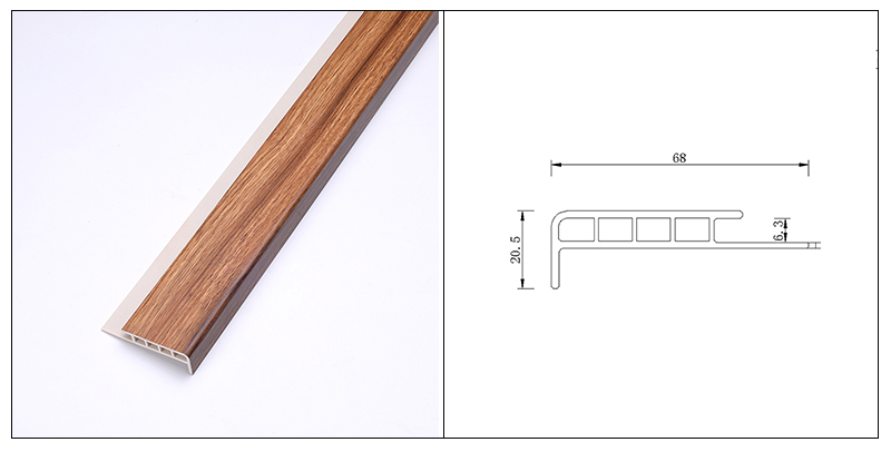 68 * 20,5 mm SPC-Stufenkantenstreifen