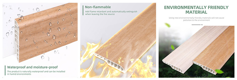 75 * 15 mm PVC-Bleistift-Sockelleiste