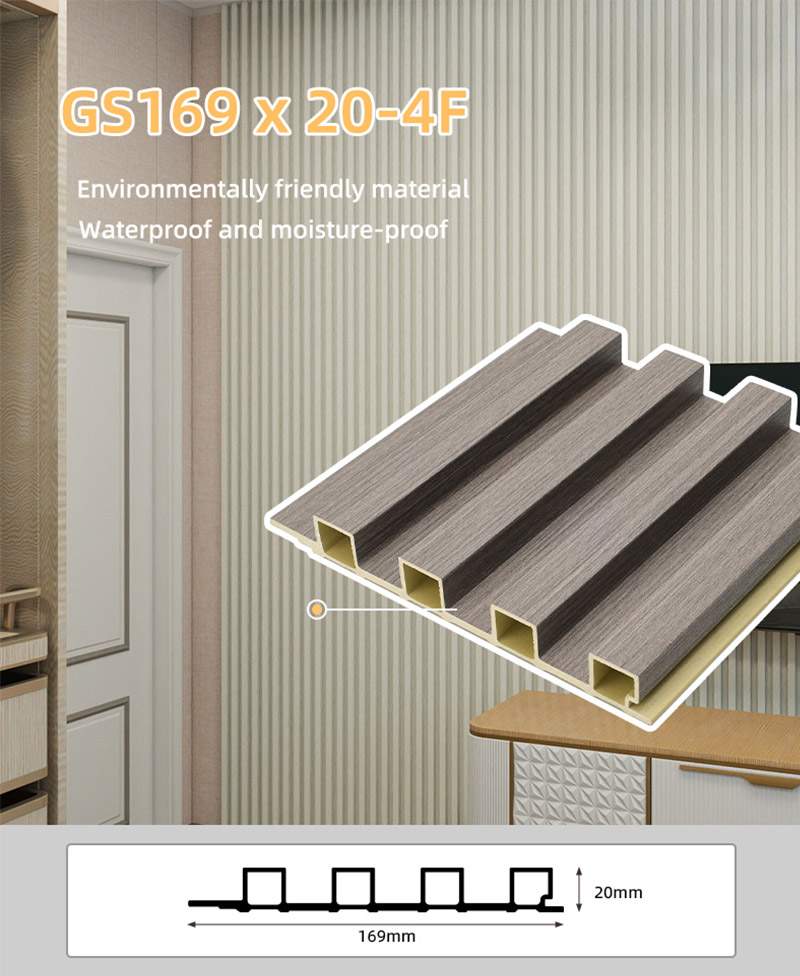 169 * 20 mm hohle PVC-Wandpaneele