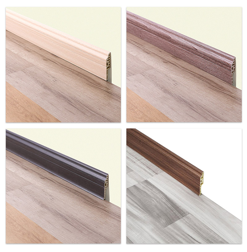 68 * 17 mm PVC-Fu&szlig;leiste mit versteckten N&auml;geln