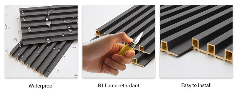 Rechteckige geriffelte Wandpaneele