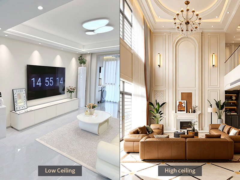 Höhenführung für tiefe Sockelleisten für niedrige oder hohe Decken