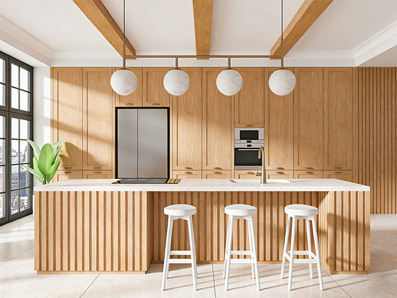 WPC-Wandpaneele f&uuml;r die K&uuml;che