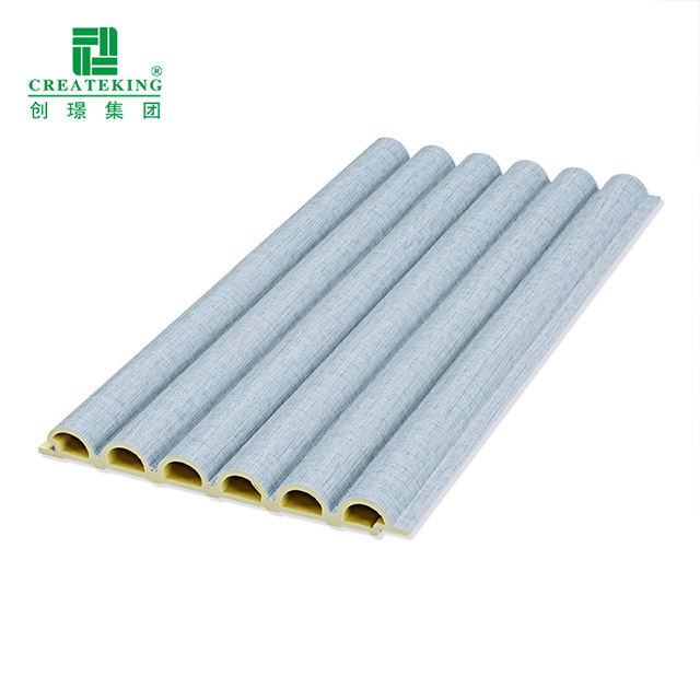 158 * 15 mm halbkreisförmiges WPC-Wandpaneel