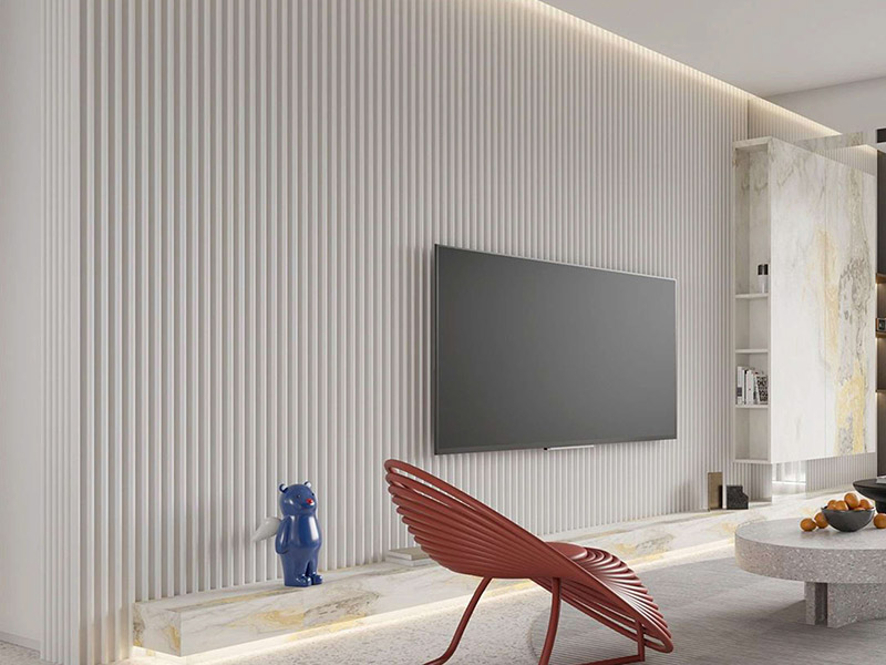 Verwandeln Sie Ihr Wohnzimmer mit geriffelten Wandpaneelen aus PVC
