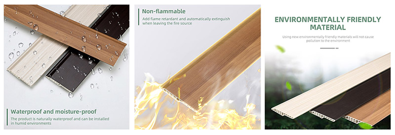 95 * 16 mm PVC-Lammzungen-Sockelleiste
