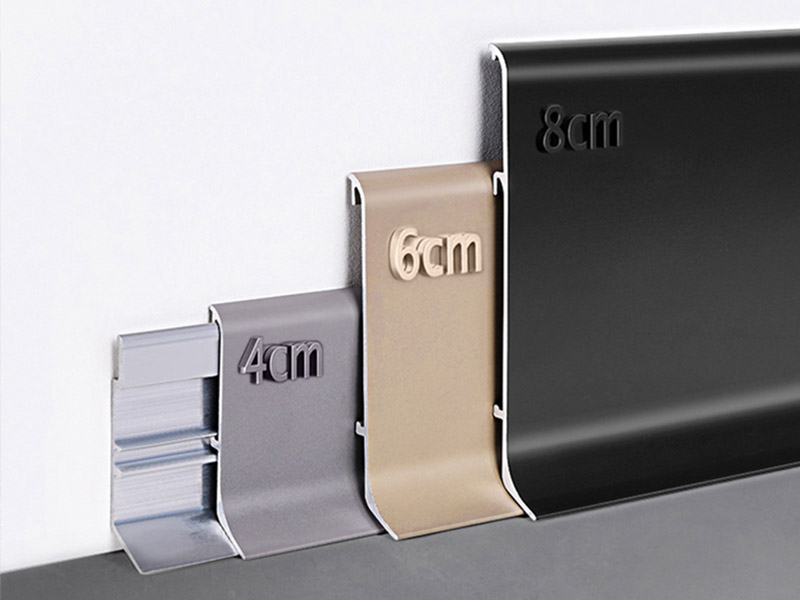 60 * 10 mm Aluminium-Bodensockelleisten