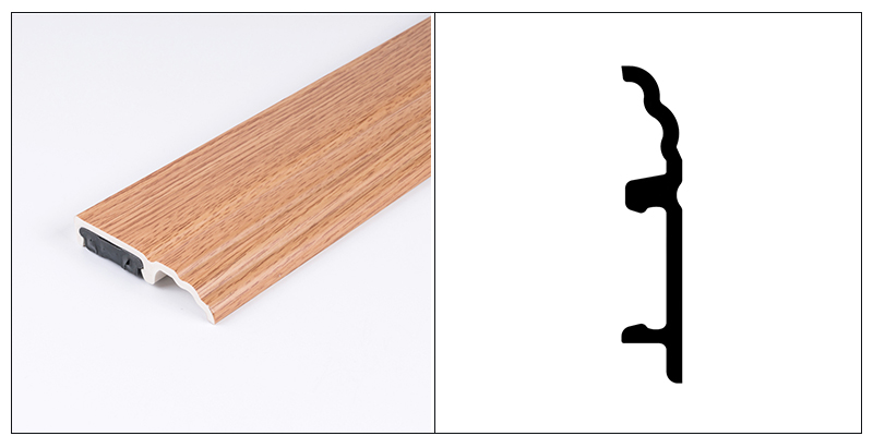 85 * 16 mm PVC-Sockelleisten zum Aufstecken