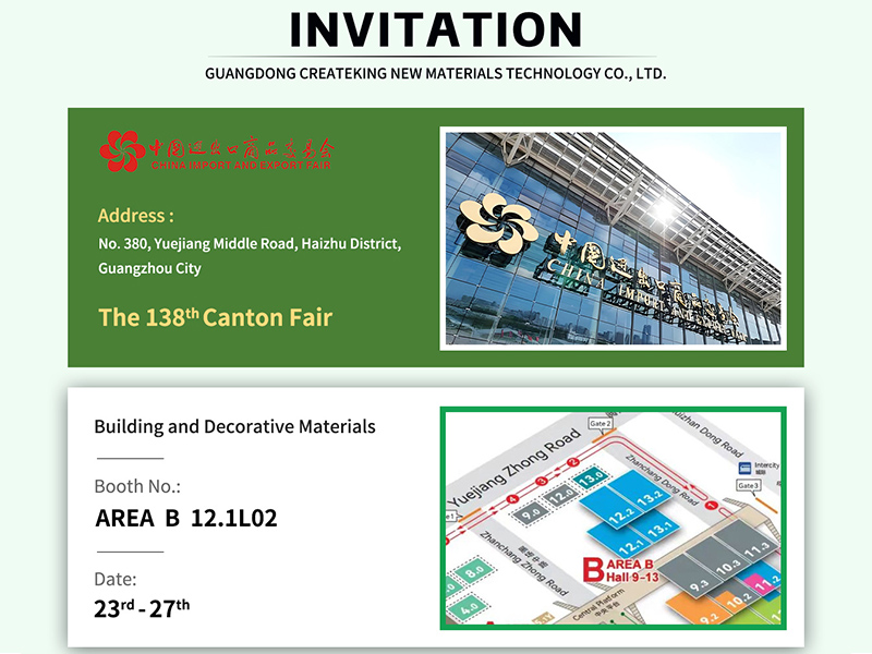 23.–27. Oktober Einladung zum Besuch von CREATEKING auf der 138. Canton Fair