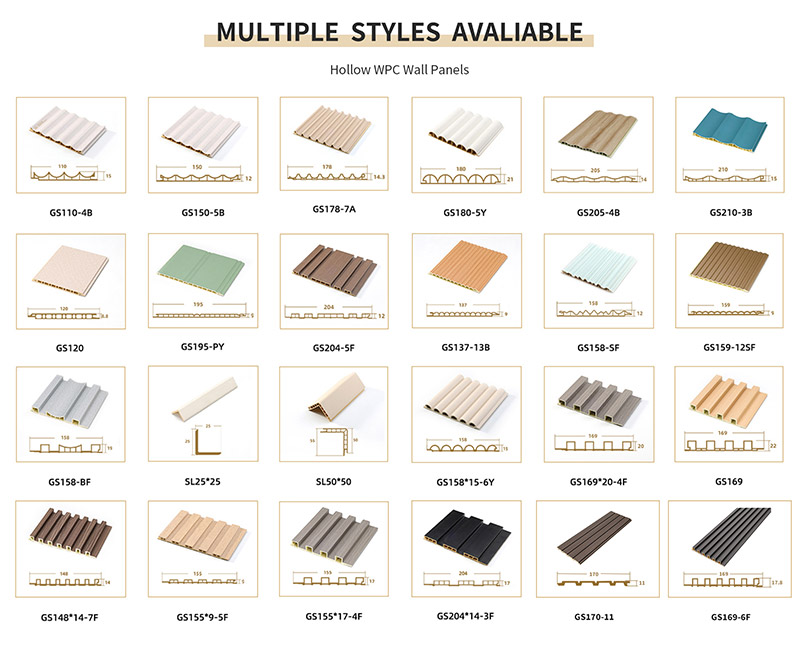 Hohles WPC-Wandpaneel