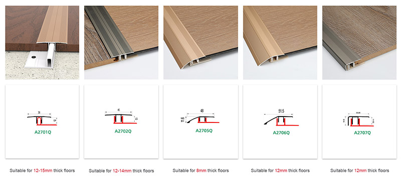 Anschraubbares Aluminium-Boden&uuml;bergangsprofil