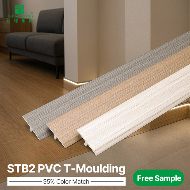 40 x 7,5 mm PVC-T-förmiger Bodenübergangsstreifen