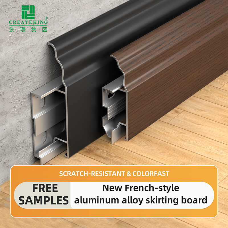 70 x 12 mm große Aluminium-Fußleiste im französischen Stil