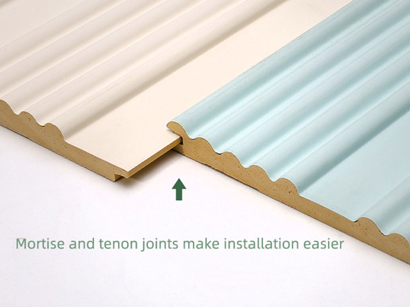 164 * 7,8 mm gebogenes massives geriffeltes Wandpaneel