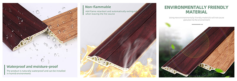 68 * 17 mm PVC-Lammzungen-Sockelleiste