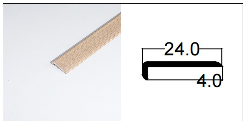 20 * 4,5 mm L-f&ouml;rmige PVC-Bodenkantenprofile