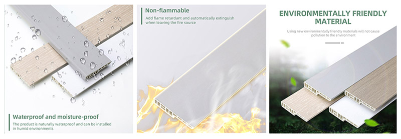 60 * 12 mm wasserdichte SPC-Sockelleiste