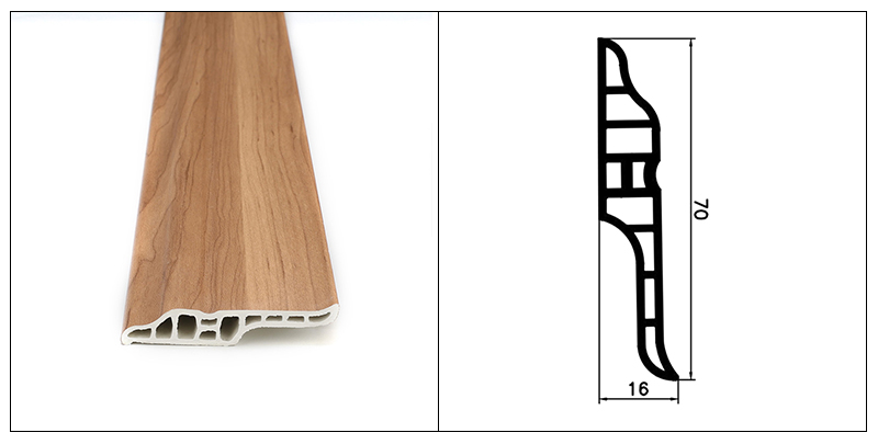 70 * 16 mm PVC-Sockelleiste mit mehreren Hohlr&auml;umen