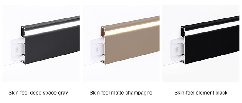 80 * 9 mm LED-Sockelleiste aus Aluminiumlegierung