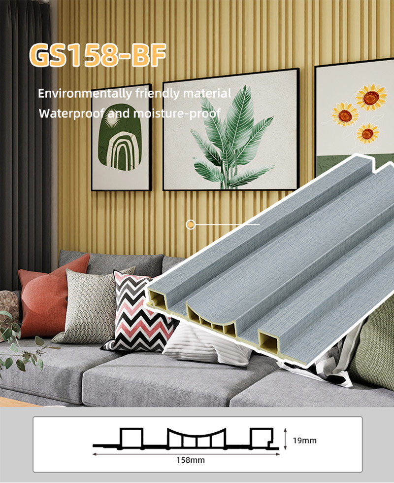 158 * 19 mm geriffelte PVC-Platte