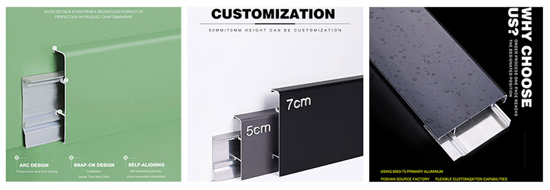 50*9mm Metall-Fu&szlig;leiste